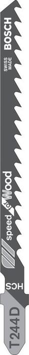Image du produit Bosch Professional Zubehör Lame de scie sauteuse T 244 D Speed for Wood, pack de 5
