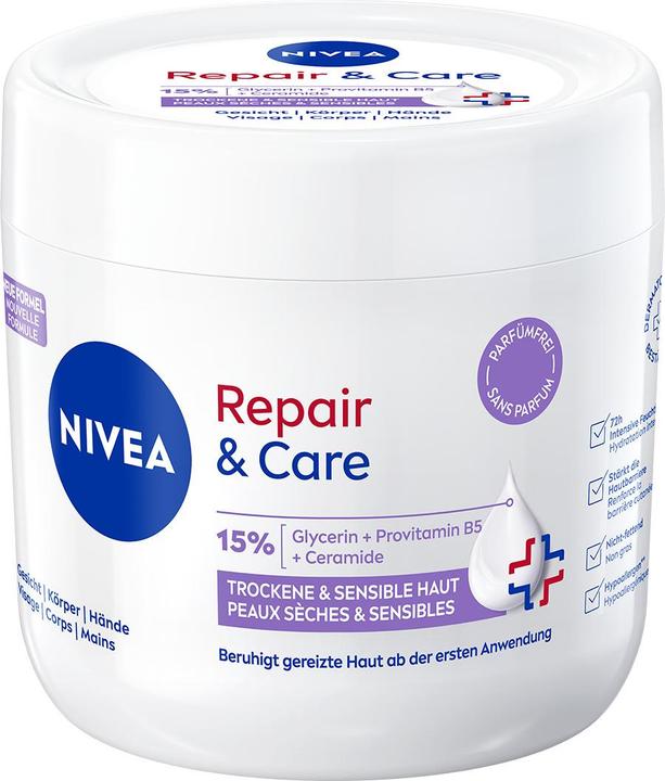 NIVEA Repair & Care Sensitive Repair Creme (Body milk, 400 ml)