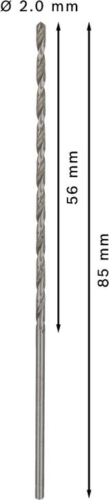 Produktbild Bosch Professional Zubehör PRO Metal HSS-G Spiralbohrer, 2 x 56 x 85 mm (2 mm)