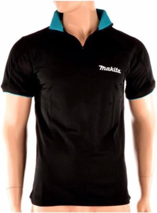 Produktbild Makita Polo Rugby Shirt T-Shirt Grösse L 100% Baumwolle ( 98P184 ) Farbe schwarz (L)