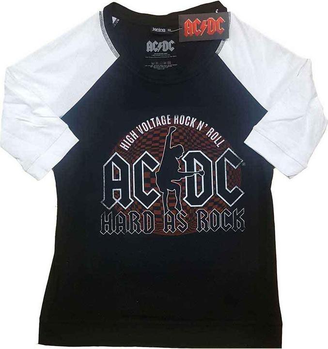 AC/DC Hard As Rock (Black, White) Raglan (Girlie)
