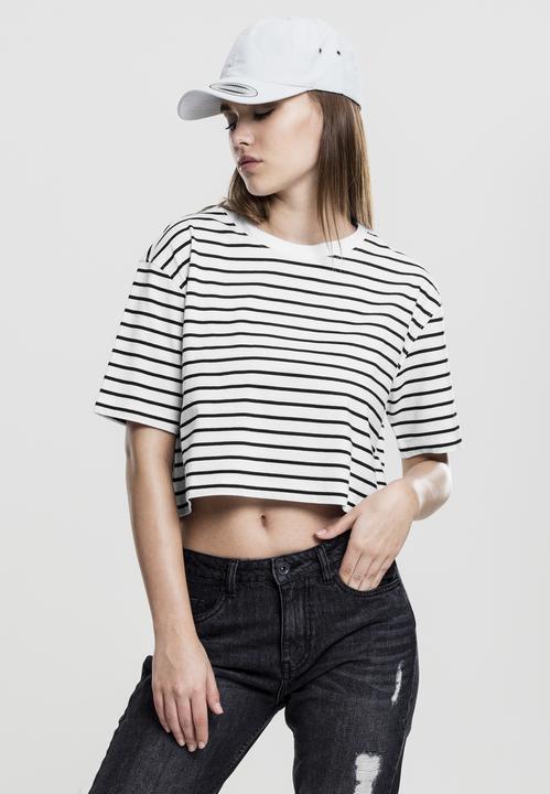 Image du produit Urban Classics Ladies Short Striped Oversized Tee (S)