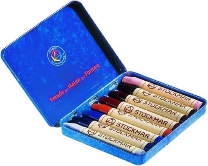 Actual product image Stockmar wasstiftjes ass. no. 1 - 8 aanv. kleuren (8x)