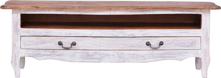 Produktbild VidaXL TV Schrank Weiss Recyceltes Massivholz Lowboard Fernsehtisch Sideboard (120 x 30 x 40 cm)