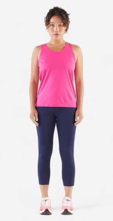 Actual product image Kiprun Lauftights 3/4 Damen atmungsaktiv - Run 500 Comfort marineblau (W28/L31)