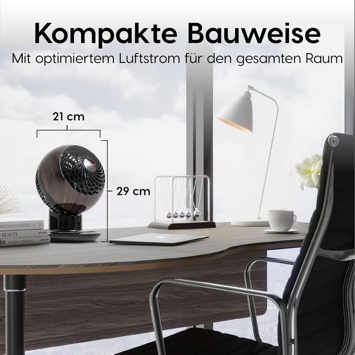 Actual product image Iris Ohyama Oszillierender Tischventilator mit Fernbedienung (30 dB)