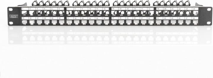 Produktbild Digitus Patch Panel Gehaeuse 1HE fuer Keystone Module 48-Port 48,3cm 19Zoll schwarz RAL 9005