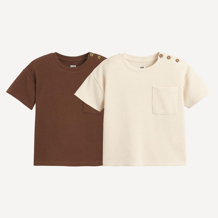 Produktbild La Redoute Collections 2er-Pack T-Shirts aus Waffelpikee (110)