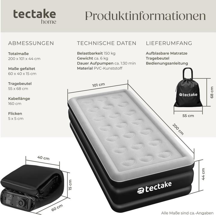 Produktbild tectake AirDreams (101 x 200 cm)