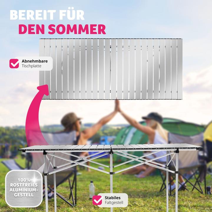 Actual product image tectake Camping folding table