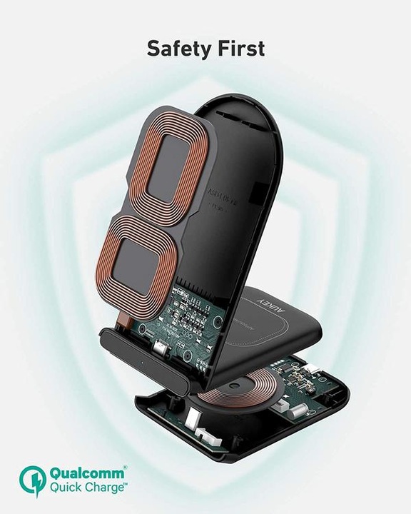 Produktbild Aukey LC-A2 2 in 1 Aircore Charging Station (10 W)