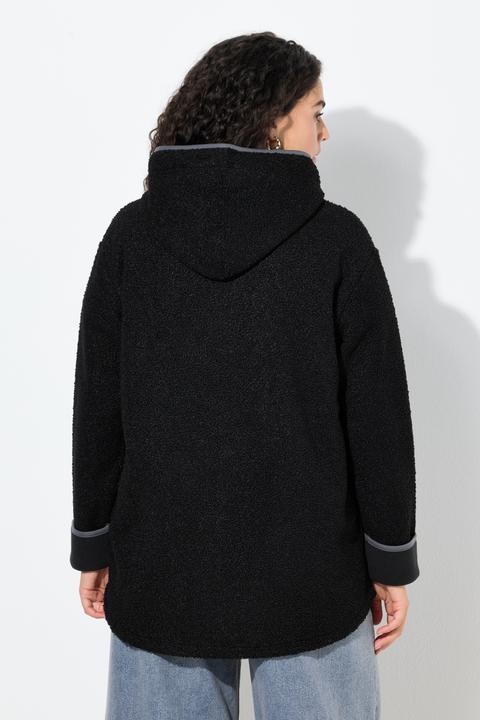 Produktbild Ulla Popken Teddyjacke, Kapuze, Zipptaschen, Fleecefutter (60)