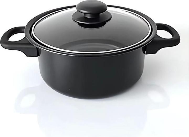 Actual product image König Design Cookware set saucepan frying pan 16 18 20 cm | 13-piece cooking set metal non-stick 3 lids (Pot)