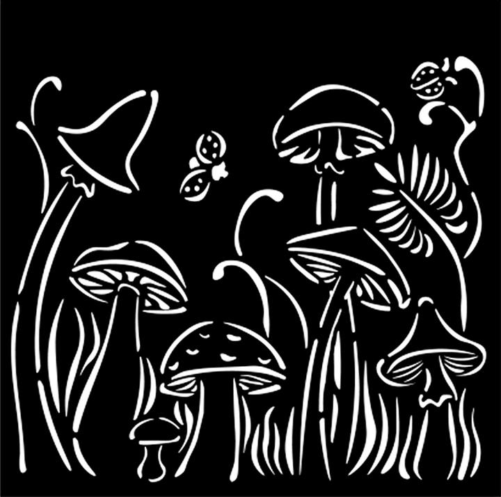 Image du produit Stamperia Schablone "Hidden Grove", 12 x 12 cm