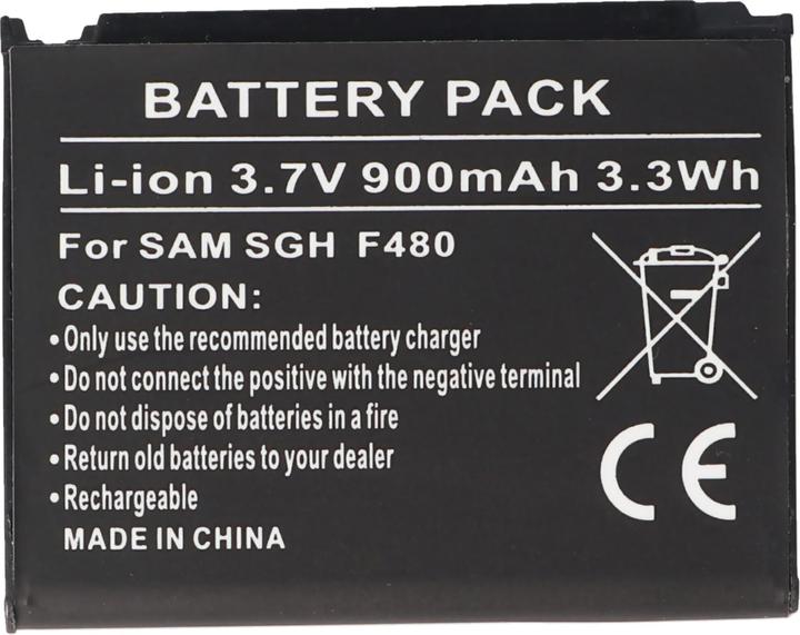 Actual product image Samsung Battery SGH-F480, AB553446CE