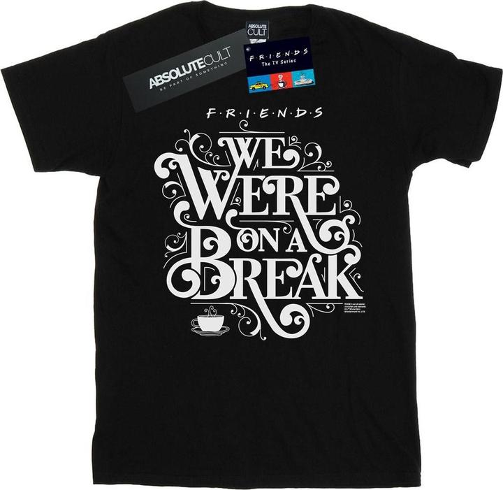 Actual product image Friends Womens/Ladies On A Break Ornamental Cotton Boyfriend T-Shirt (5XL)