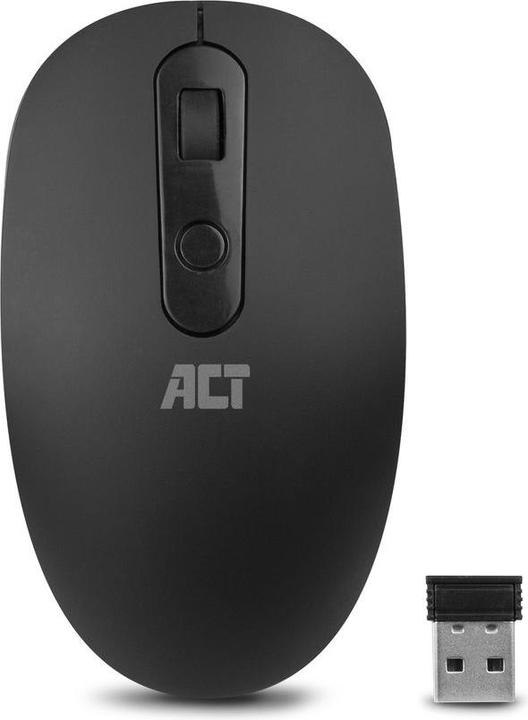 ACT Wireless Mouse, USB nano receiver, 1200 dpi, black (Kabellos)