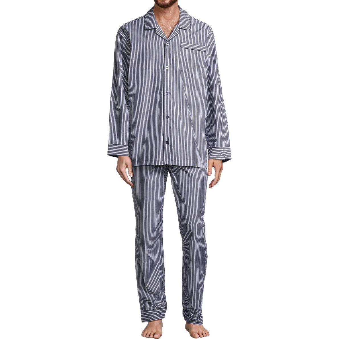 Seidensticker, Herren, Pyjama, Web Pyjama, Blau, (48)