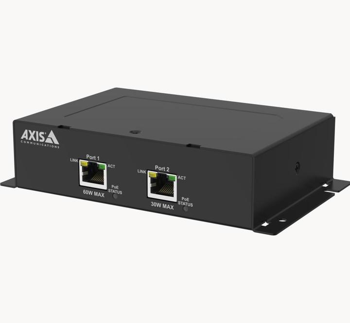 Actual product image Axis TU8010 2-PORT POE EXTENDER (802.3af (PoE), 802.3bt (PoE++), 802.3at (PoE+), 30 W)