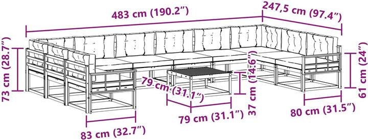 Produktbild vidaXL Outdoor-Sofa