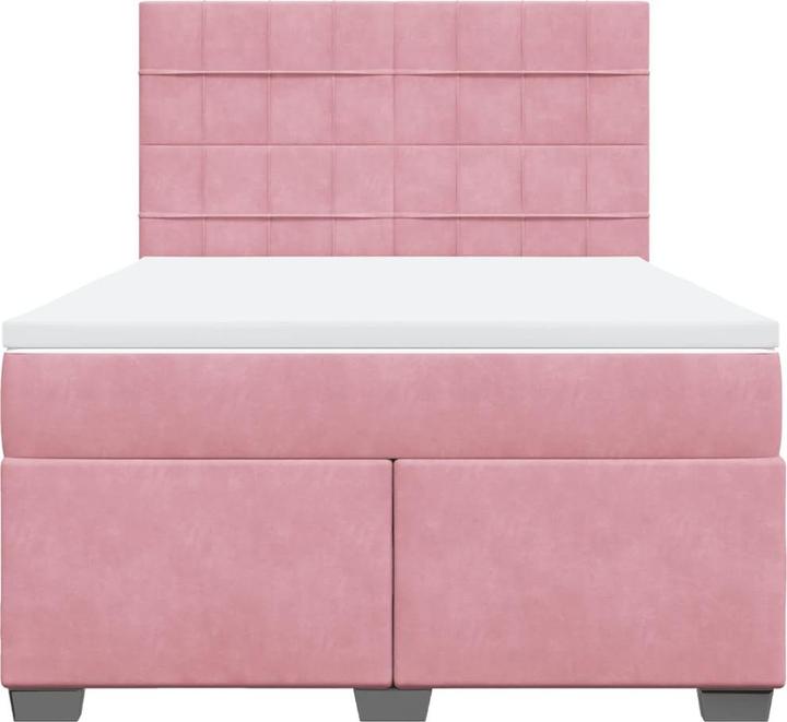 Produktbild vidaXL Bo x springbett mit Matratze 140 x 200 cm Samt (140 x 200 cm)