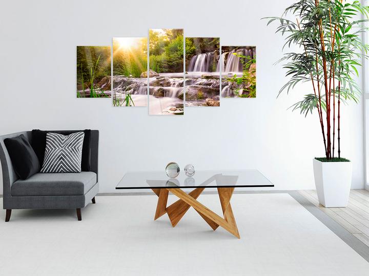 Image du produit Artgeist Acrylglasbild - Forest Waterfall (100 x 200 cm)