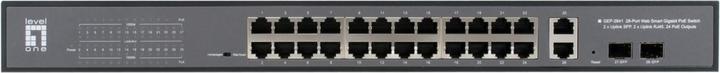 Actual product image LevelOne Switch 28x GE GEP-2841 2xGSFP 24xPo (26 ports)