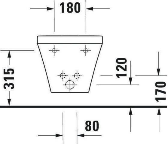 Actual product image Duravit Wall-mounted bidet DURASTYLE w ÜL HLB 370x540mm 1 tap hole white