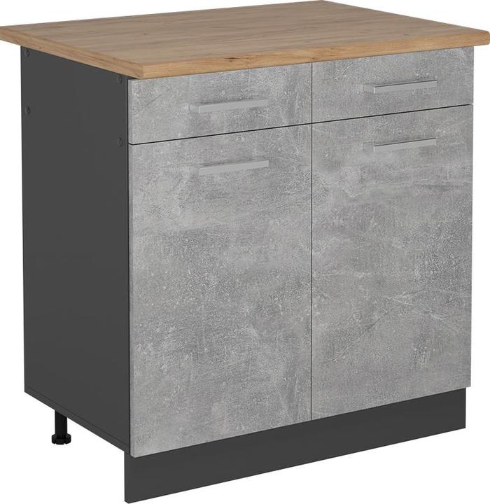 Anthrazit, Beton, Goldkraft Eiche