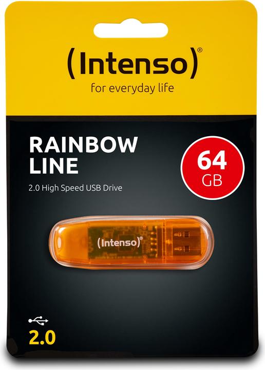 Image du produit Intenso Ligne arc-en-ciel (64 Go, USB-A)