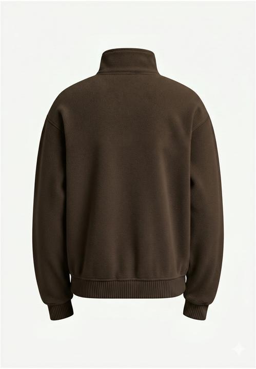 Image du produit Urban Classics Basic Polar Fleece Troyer brown 3XL (3XL)