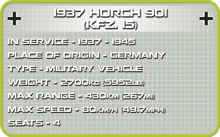 Image du produit Cobi 1937 Horch 901 (Kfz.15)