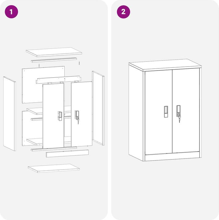 Actual product image vidaXL Büro-Beistellschrank (40 x 60 x 90 cm)