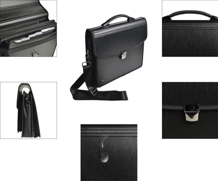 Produktbild Exacompta Fächermappe Extratravel A4 Schwarz, 7 Fächer (A4, 1x)