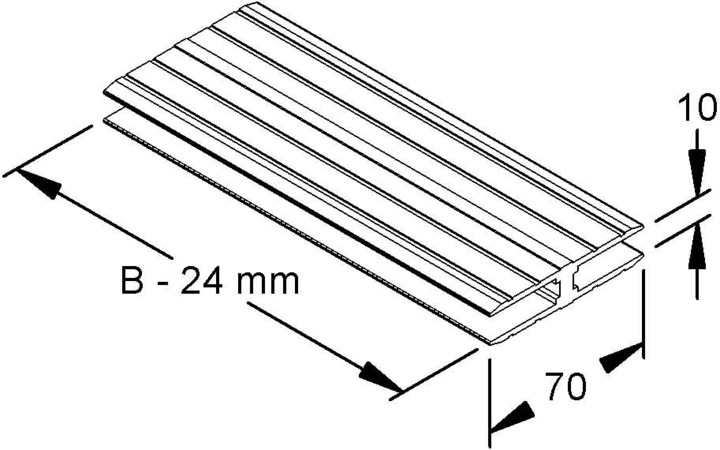 Produktbild Niedax NIE DSBA 100 DeckelstoÃbrÃ¼cke 16x75mm Aluminium (Kabeldurchlass, 10 cm)