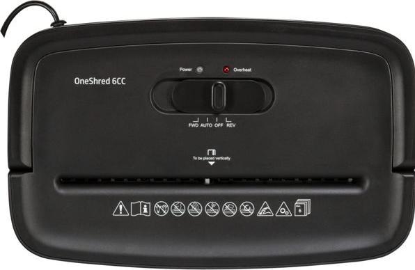 Actual product image HP Aktenvernichter OneShred 6CC schwarz (Particle cut)