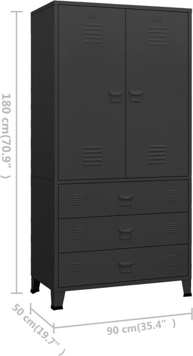 Actual product image vidaXL Jarka (90 x 50 x 180 cm)