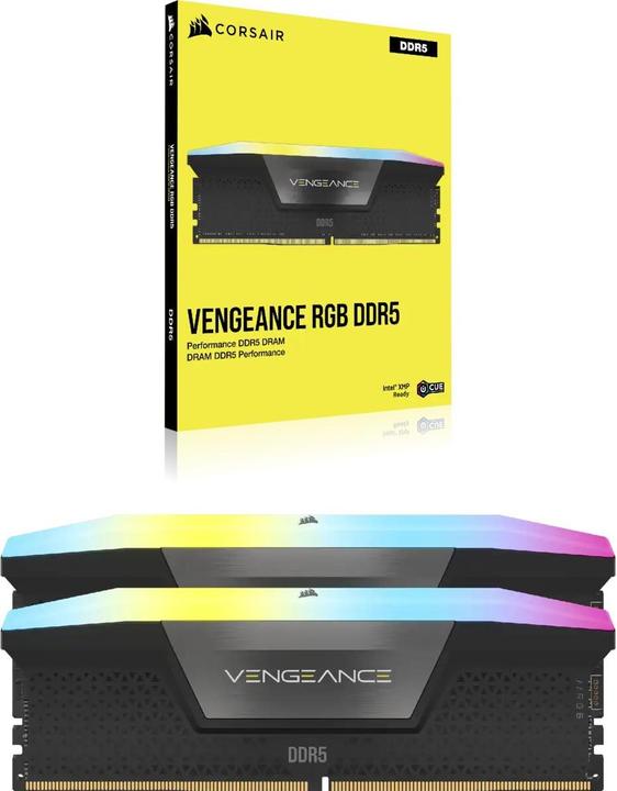 Productafbeelding Corsair D564GB 6000-40 Vengeance RGB bk K2 COR (2 x 32GB, 6000 MHz, DDR5 RAM, DIMM 288 pin)