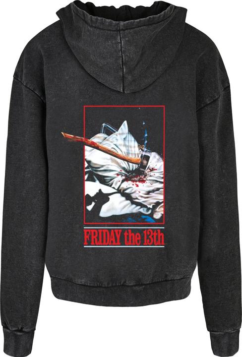 Produktbild Merchcode Friday the 13th - Logo Acid Washed Oversize Hoody - 165453 (M)