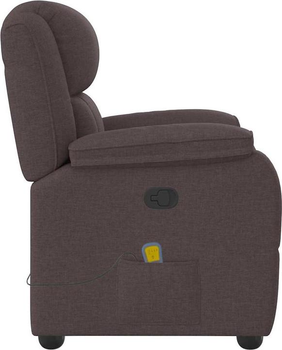 Immagine prodotto vidaXL Poltrona massaggiante in tessuto marrone scuro Poltrona massaggiante TV