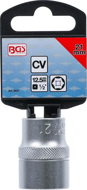 Produktbild BGS Steckschlüssel-Einsatz Sechskant Antrieb Innenvierkant 12,5 mm (1/2") SW 21 mm (21 mm)