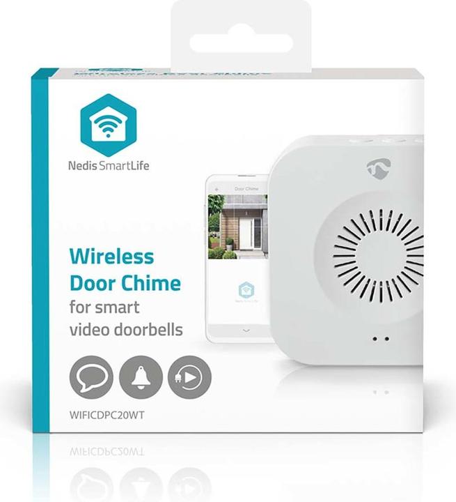 Actual product image Nedis SmartLife Chime | 433 MHz | Accessories for: WIFICDP10GY / WIFICDP30WT / WIFICDP40CWT | Battery Bet (Wireless)