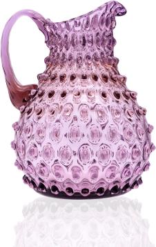 Kvetna 1794 Pitcher - Polka Dot - Amethyst - handmade - round (2 l)