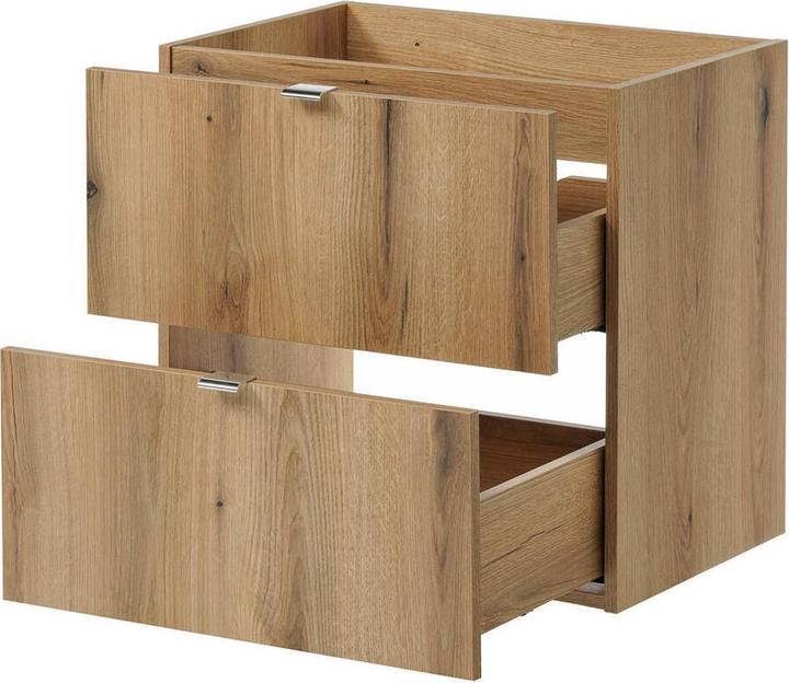 Produktbild En.Casa Waschtisch Skelbolu mit Schubladen 60x72x40 cm Eicheoptik