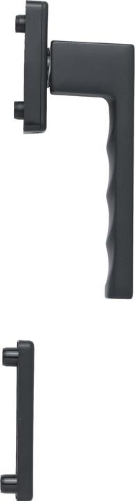 Actual product image Hoppe TOULON inside window handle set, black matt aluminium