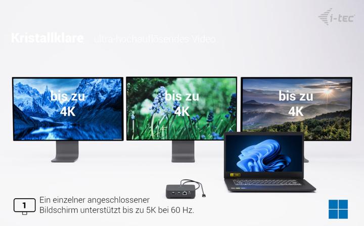 Produktbild i-tec USB-C 1XDP 2X HDMI DOCK (USB-C, 12 Ports)