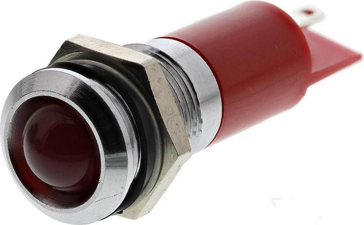 Immagine prodotto RS PRO LED rosso 14mm ultraluminoso satinato12V