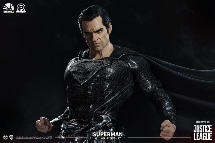 Actual product image Infinity Studios Snyder's Justice League "Superman - Black Version" 1/1 Lifesize Bust