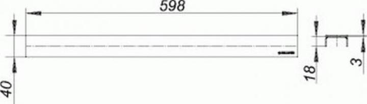 Actual product image Dallmer cover CeraLine Design 523723, stainless steel polished, 600mm (600 mm)