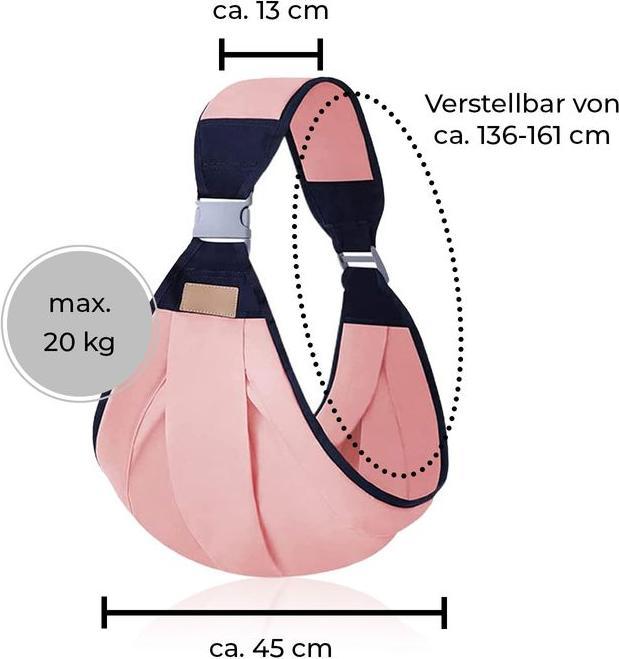 Actual product image Hermex Baby sling Baby sling Baby carrying aid Baby carrying sling (1.61 m)